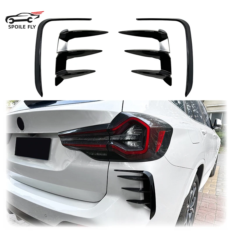 

2021 To Up For BMW X3 G01 25i 28i 30i 35i 40i M Pack Car Rear Bumper Lip Side Spoiler Splitter Canards Air Vent Trim Cover ABS