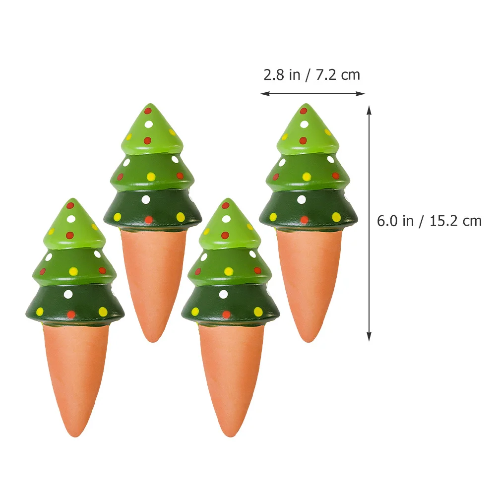 

4Pcs Automatic Christmas Tree Watering Spikes Self Watering Device Indoor Plants Garden Irrigation Tool Terracotta