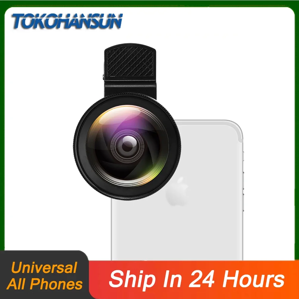 

TOKOHANSUN 0.45X Широкоугольный объектив и 12.5X макрообъектив HD-камеры 2 функции стандартный объектив для телефона iPhone Android