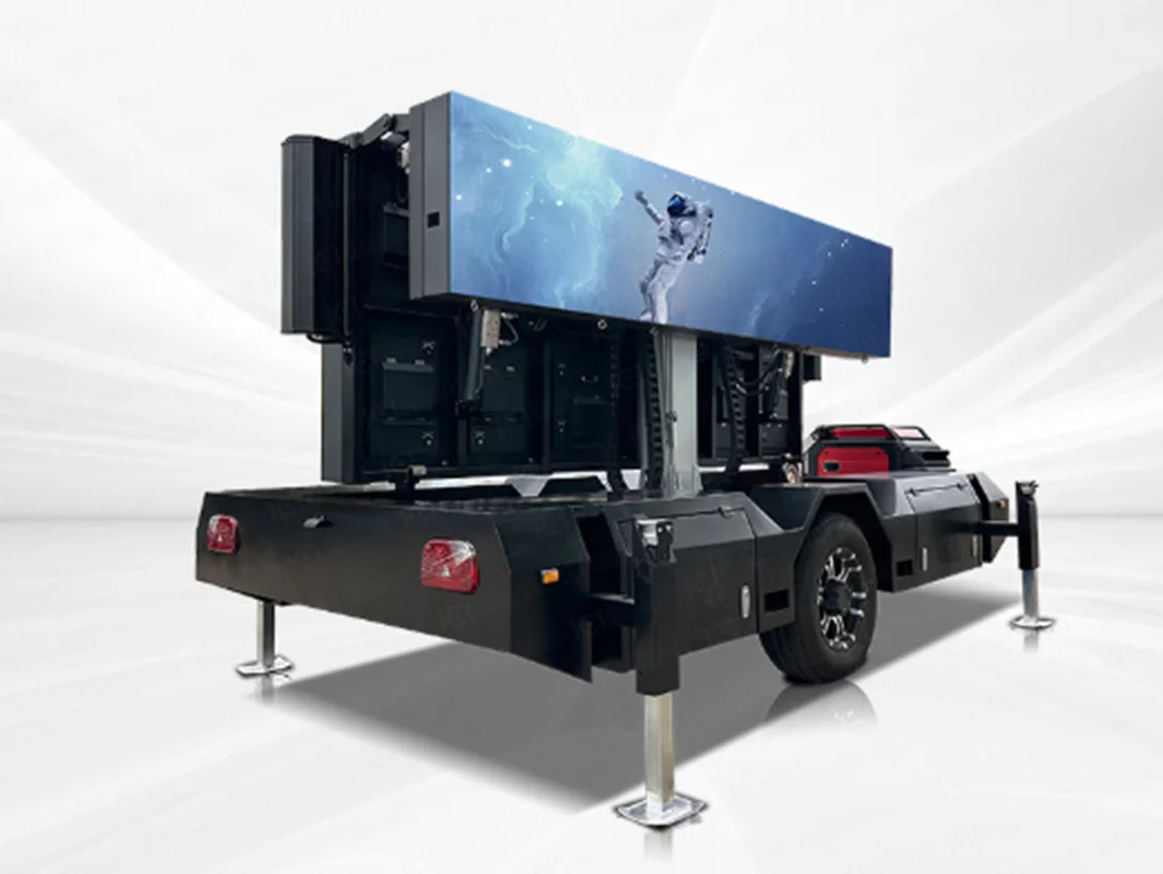 

6 square meters high-definition outdoor advertising LED trailer display panel, screen size width 3200mm x height 1920mm