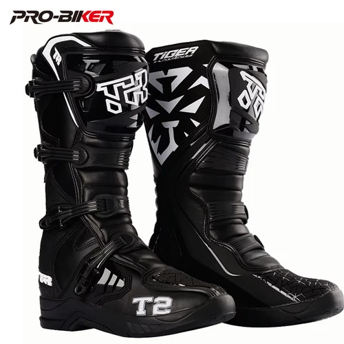 Botas de motocross Anti caída Botas todoterreno para motocicletas resistentes al desgaste Botas de rally de carreras