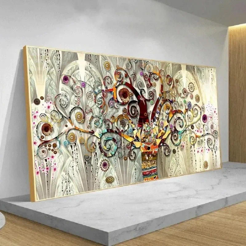 

Tree of Life By Gustav Klimt Oil Paintings on Canvas Poster Famous Tree Prints Wall Art Modern Home Decor Living Room Cuadros