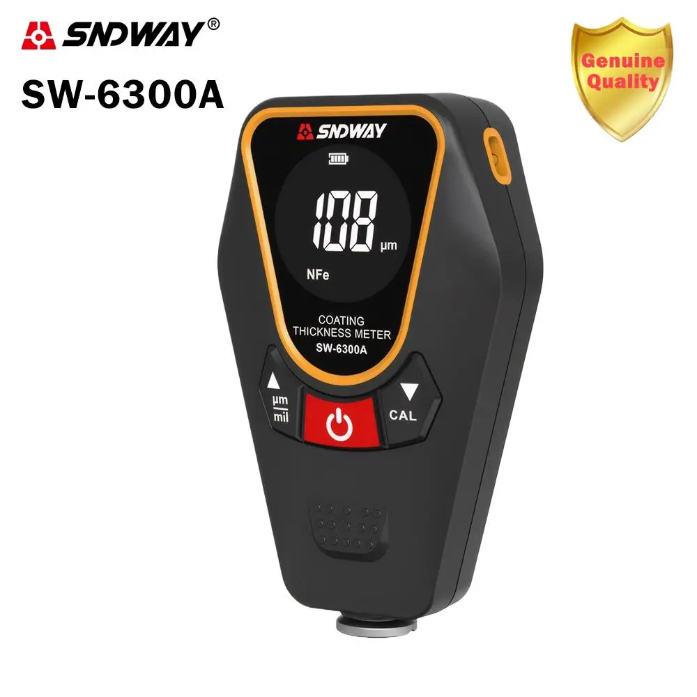 

SNDWAY SW-6300A/B Car Paint Coating Thickness Gauge Electroplate Metal Coating Thickness Tester Meter Thickness Gauge for Cars