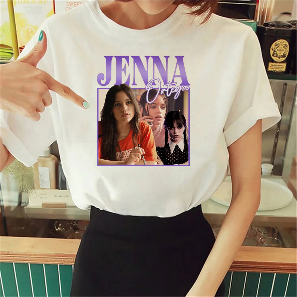 

Женская футболка Jenna Ortega, дизайнерская японская футболка, женская одежда Манга