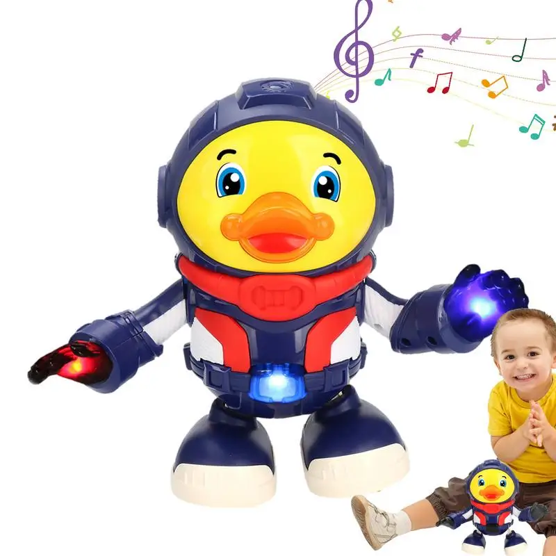 

Lighted Duck Toy With Music Interactive Moving Duck Toys For Kids Easter Gift Early Learning Educational Electric Dancing Duck