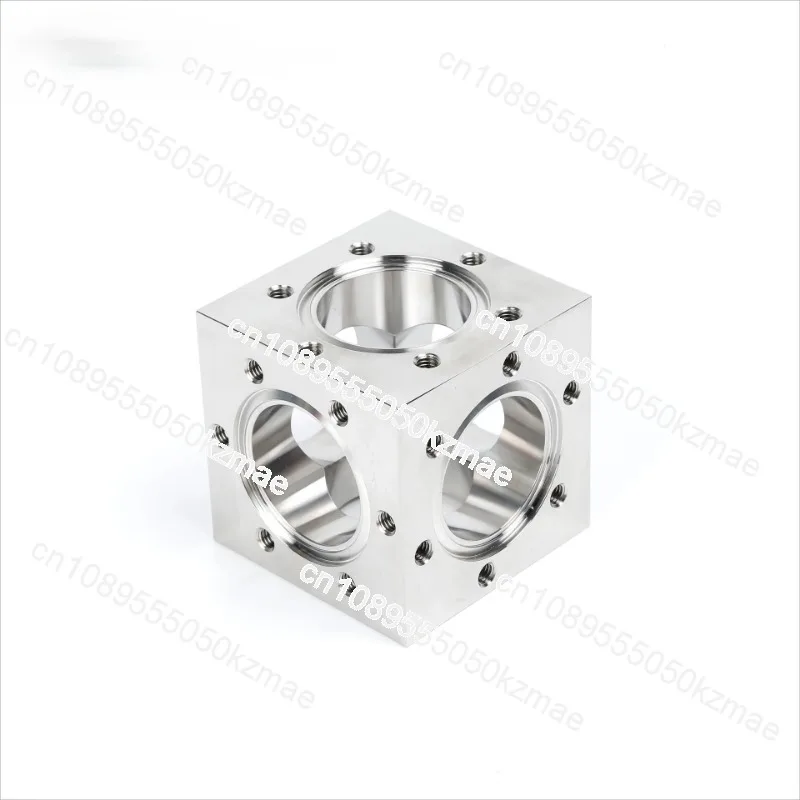 UHV  6-Way Cube Chamber CF35 CF50 CF63 Vacuum Pipeline Fitting