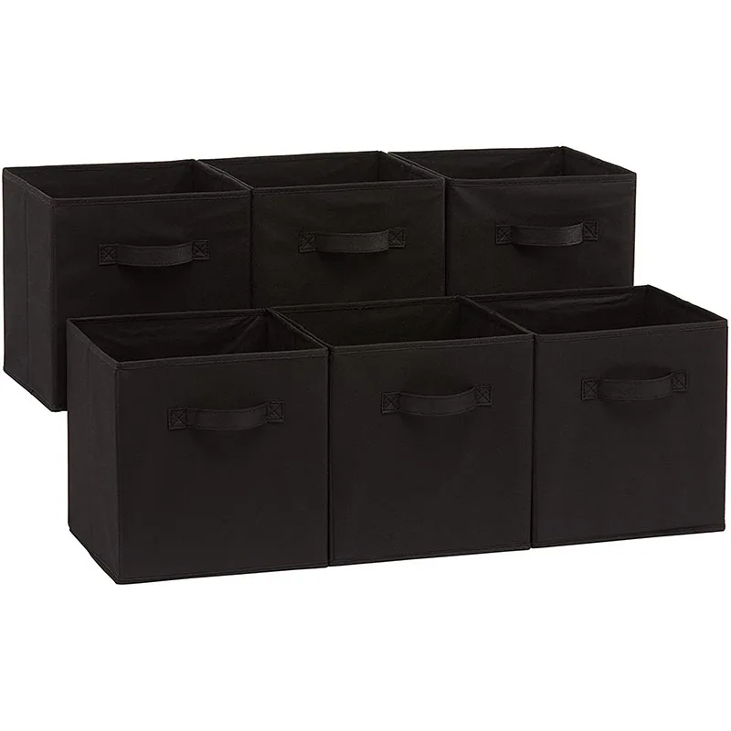 Non-Woven Cloth Box Drawer Basket, Wardrobe Collection Basket, Foldable Cube Storage Box, 27 CMX27CMX28cm