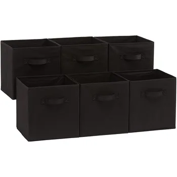 부직포 상자 서랍 바구니 옷장 수집 바구니 상자 랙 접이식 큐브 보관함, 27CMX27CMX28CM