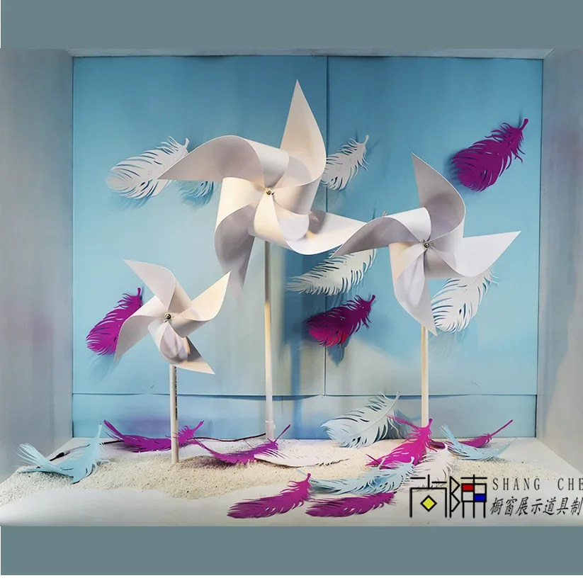 Window beauty display props, electric windmills, children's festivals, shopping malls, DP point clothing, playground ornaments