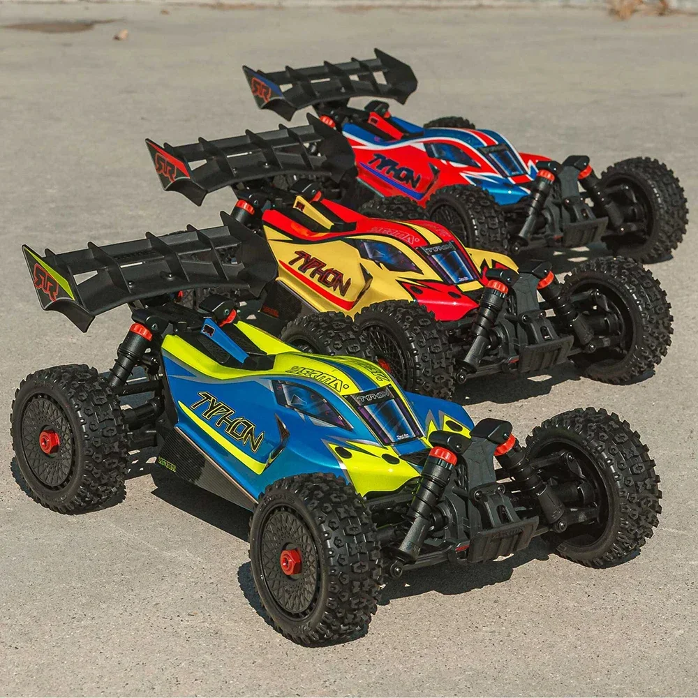 ARRMA TYPHON MEGA 665 4X4 Brushed RTR Buggy 1/8 RC Electric Remote Control Model Car ARA4206V4 Adult Children's Toys