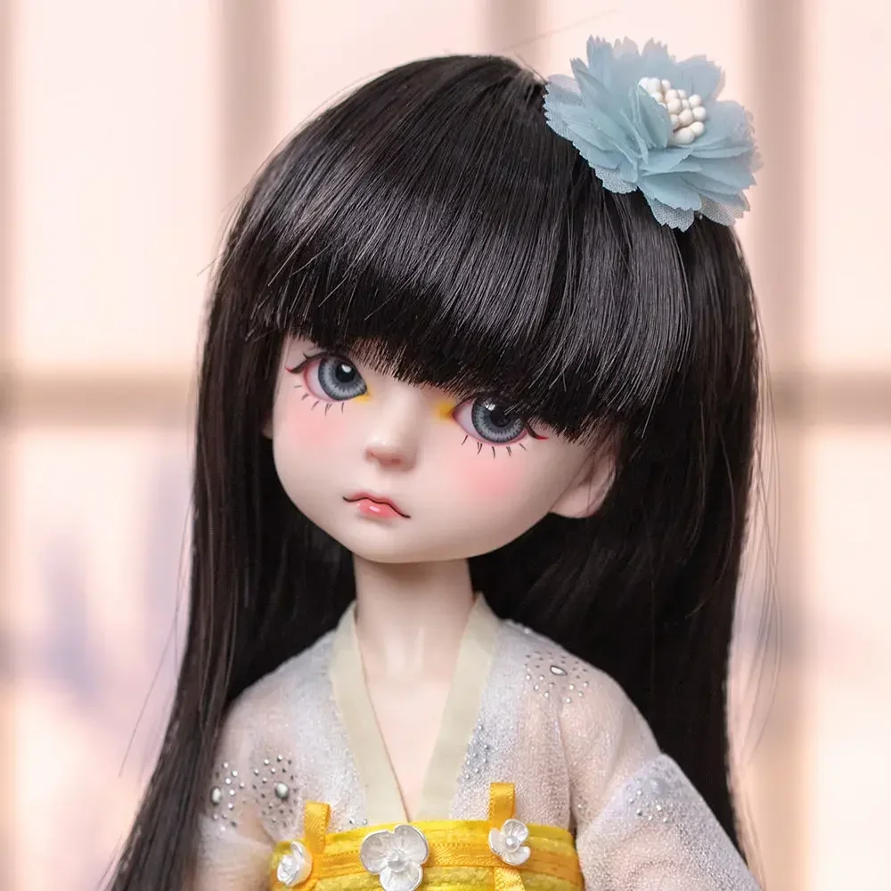 1/6 Bjd Doll Chinese Style Girl Long Wig Doll Antique Costume 22 Movable Joint Doll Birthday Toy