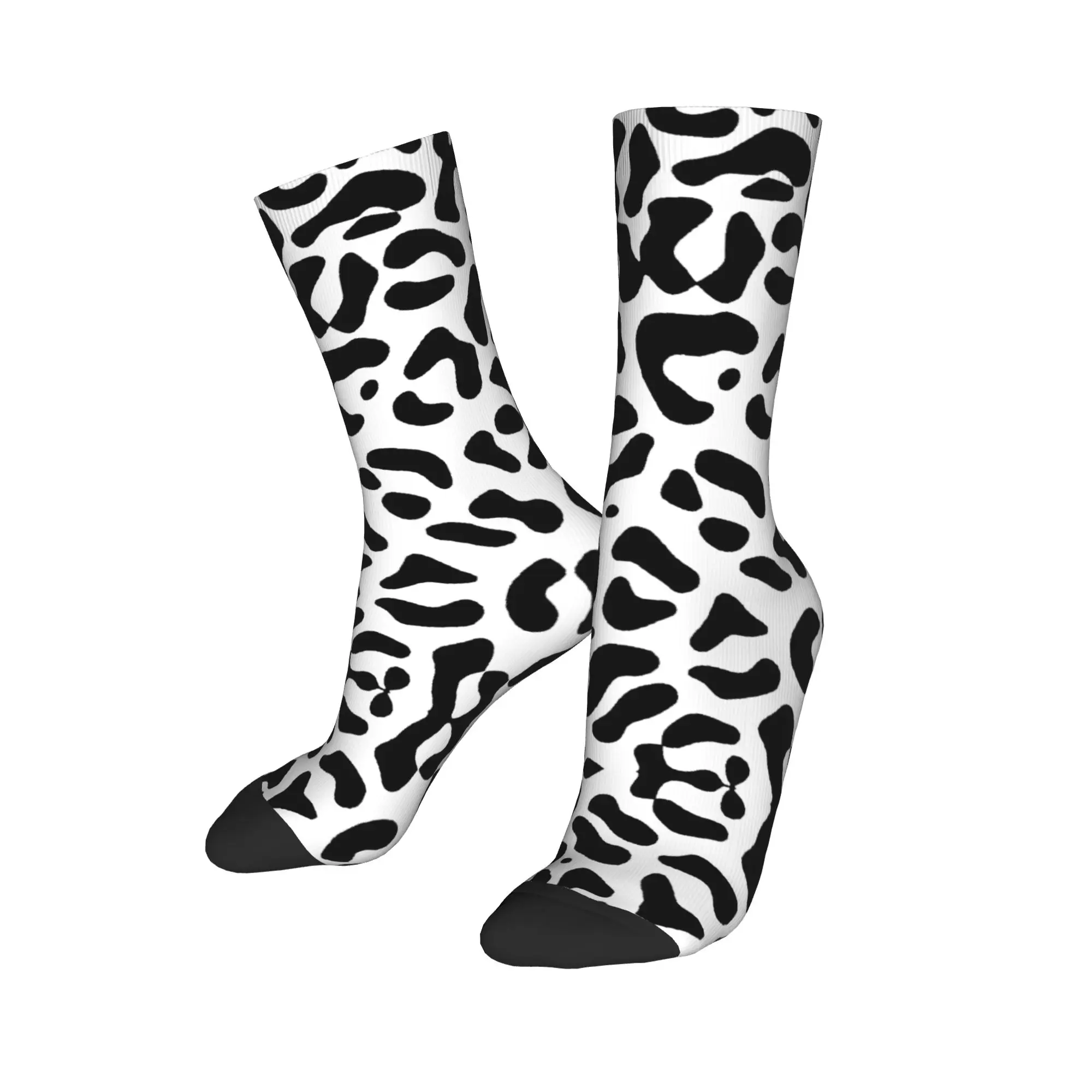 

Custom Novelty Printing Leopard Skin Print Socks for Women Men Stretchy Summer Autumn Winter Cheetah Animal Crew Socks