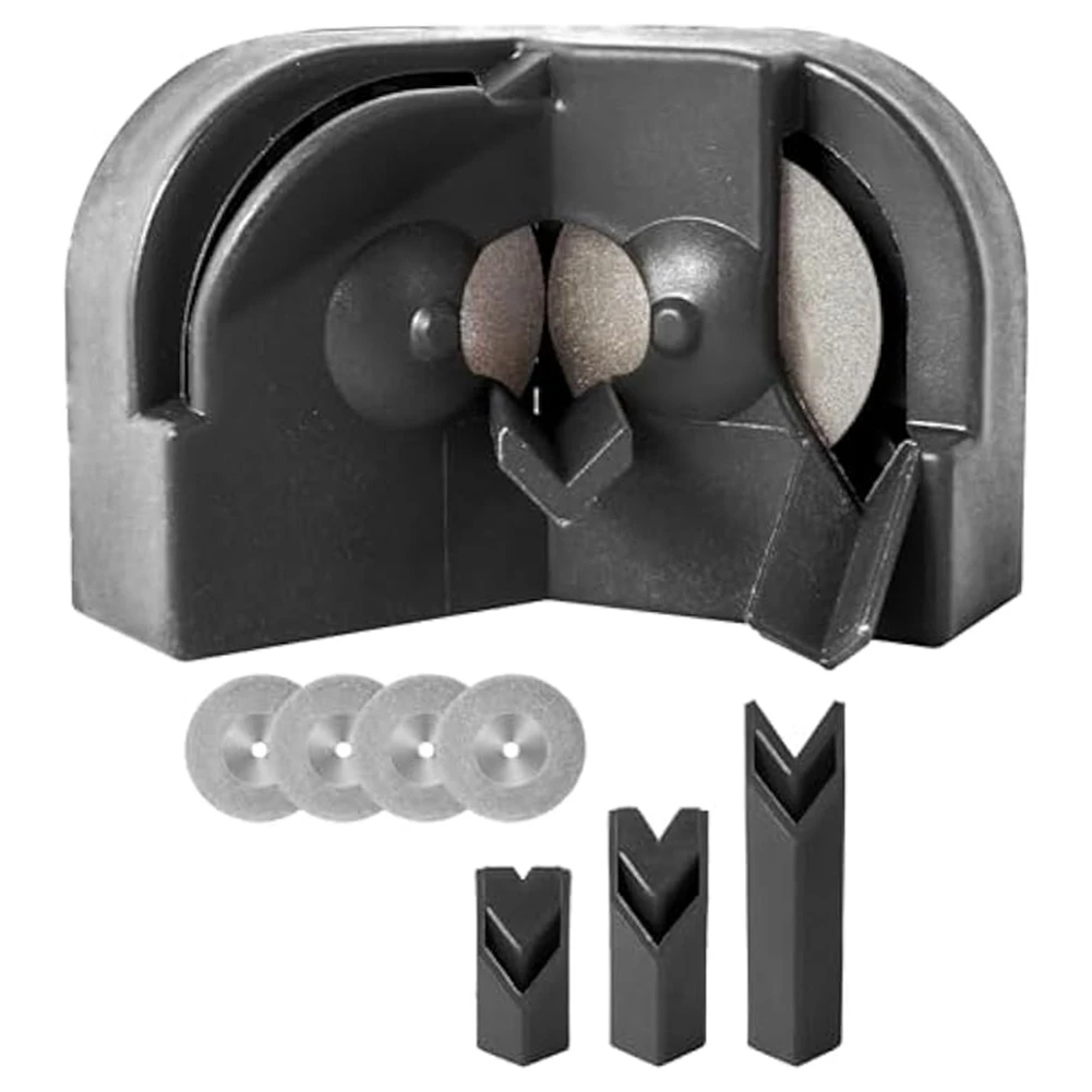AA76-Drill Bit Sharpener,Multipurpose Drill Bit Grinding Sharpener With 4 Grinding Wheel,Drill Machine Blade Sharpening Tool