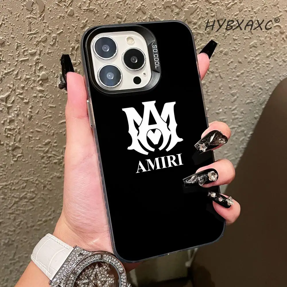 Стильный чехол для телефона Pretty Brand A-Amiri с логотипом для iPhone 16, 17 Air, 15, 14, 13, 12, 11 Pro Max, 16E Plus Fundas