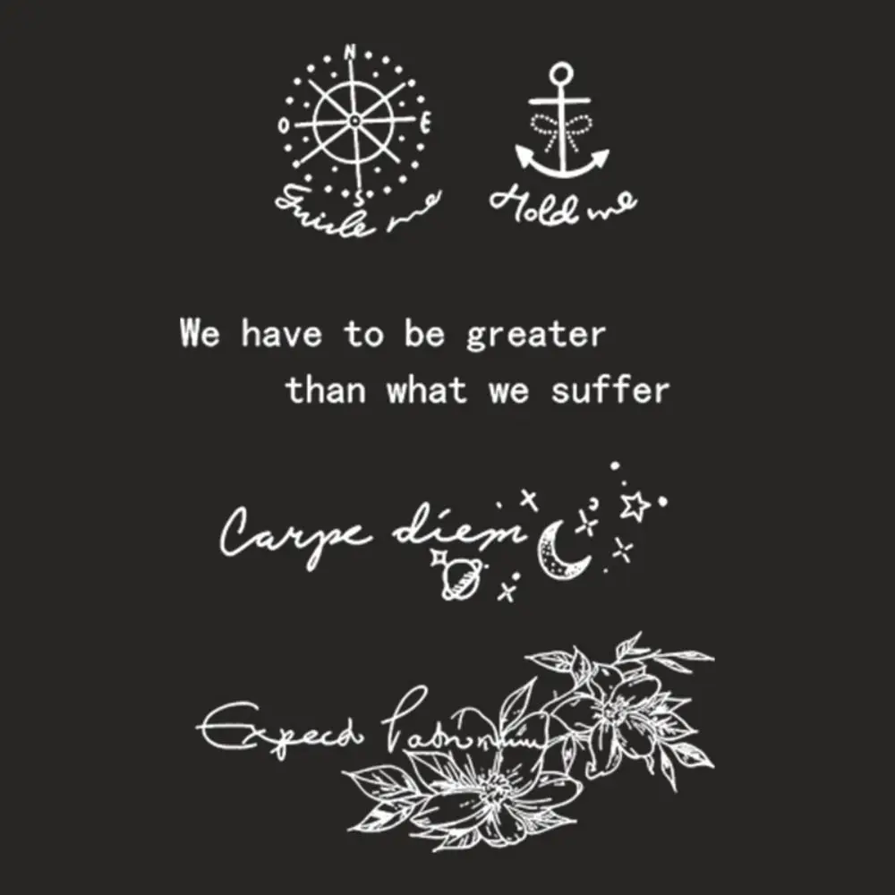 

Английская буквенная татуировка сока, водостойкая полуперманентная поддельная татуировка, долговечная временная Hombre Art, поддельная татуировка для мужчин