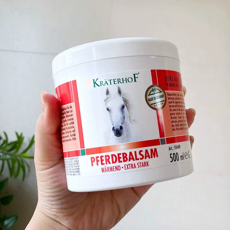 Duitse Krauterhof Paardenkastanje Balsem 500Ml Pferdebalsam Warmend Extra Grimmige Verwarmende Massagegel Ontspant Kalme Spiermassagecrème