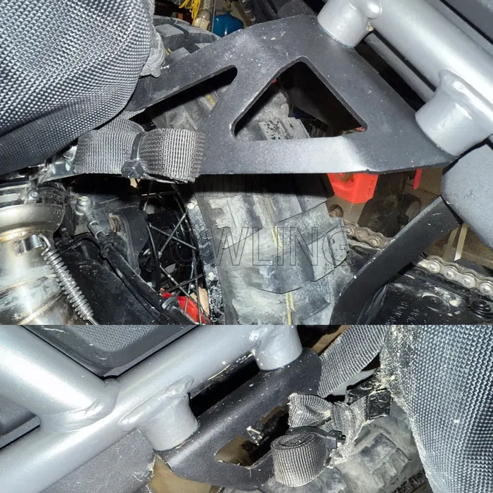 

For CFMOTO MT450 IBEX 450MT 2024-2026 Rear Footrest Blanking Plate Motorcycle Exhaust Hanger Bracket Accessories Muffler Support