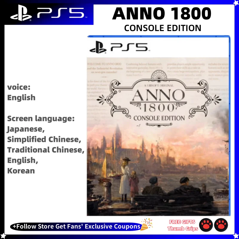 

Playstatio5 PS5 Genuine New Game CD ANNO1800 CONSOLE EDITION Playstation5 Game Card Ps5 Games ANNO1800