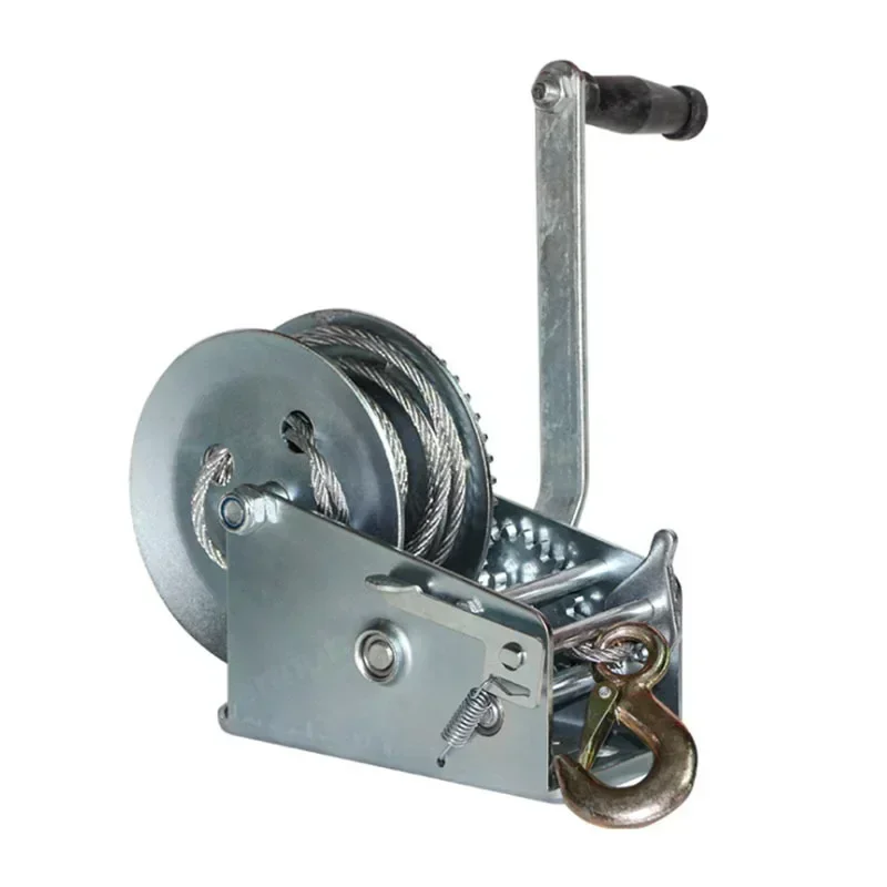 Hand Winch 600-3000 Pounds Manual Winch Wire Rope Traction Hoisting Winch Complete Specifications Printing Hoist Small Household