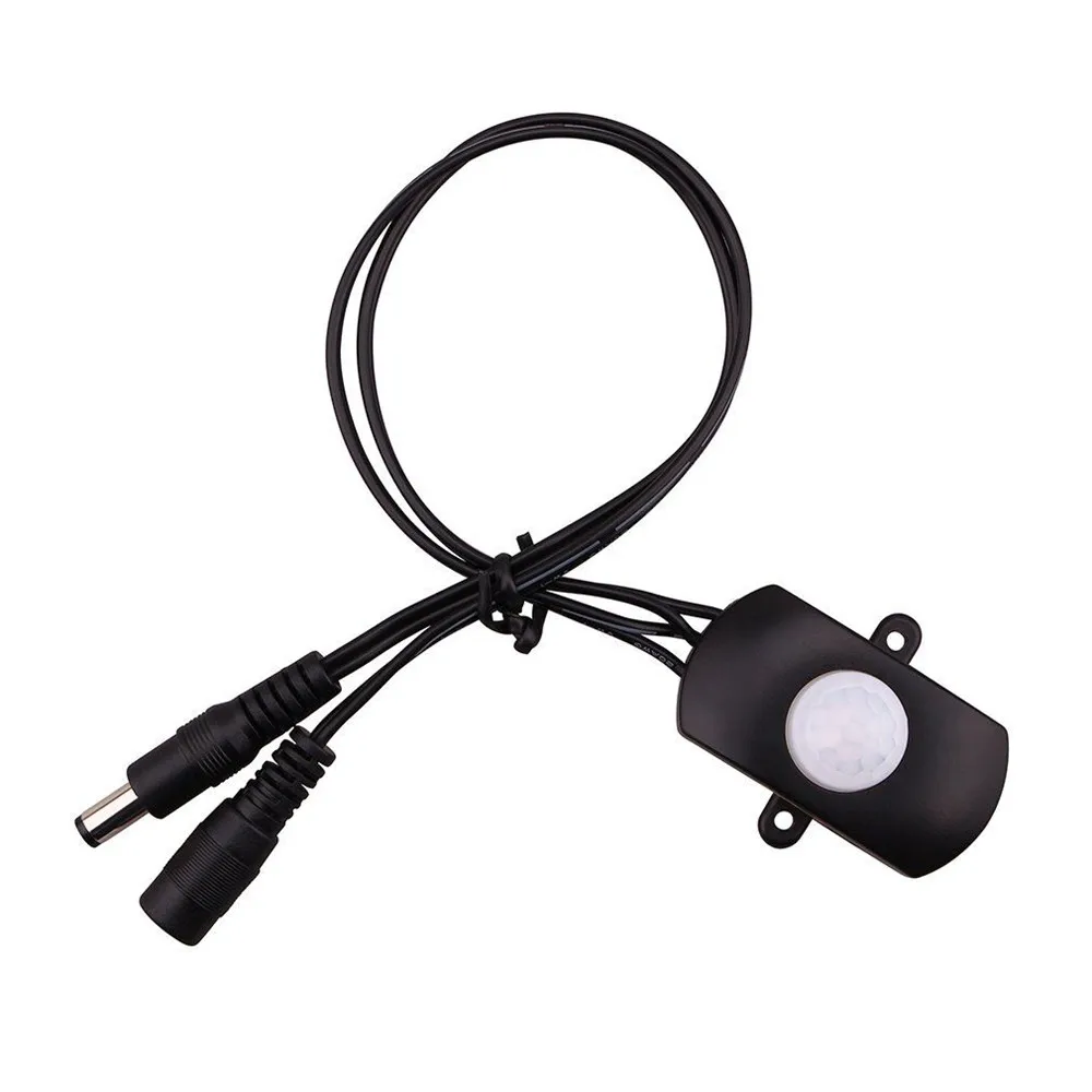 DC5-24V 5A Mini Adjustable Auto PIR Lnfrared Motion Sensor Detector LED Light Strip Switch 5.5 DC Plug