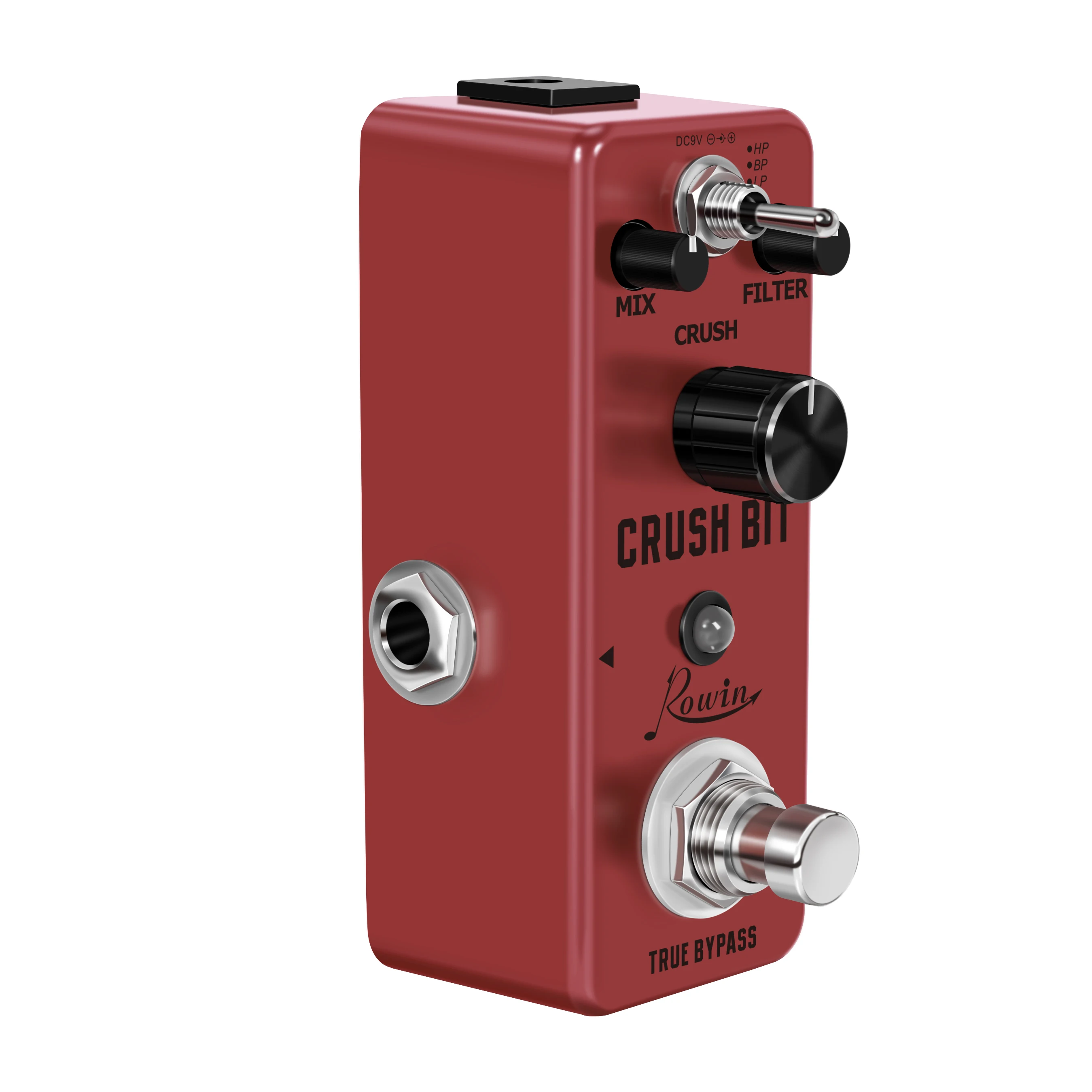 Rowin Digital Crush Bit Guitar Pedal Effector Bitcrush Effect Wide Range Sampling Rate/Depth Reducing Bitcrusher Effects Pedal