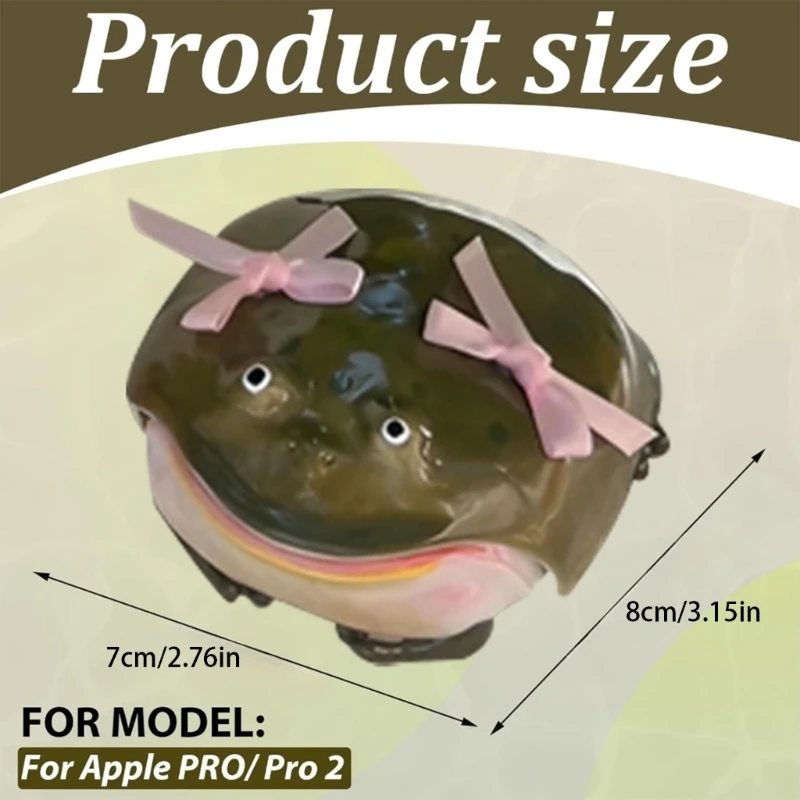 Novel Frogs Pattern Shell Earbuds Case for 2 3 ABS Headphone Protector Cover 