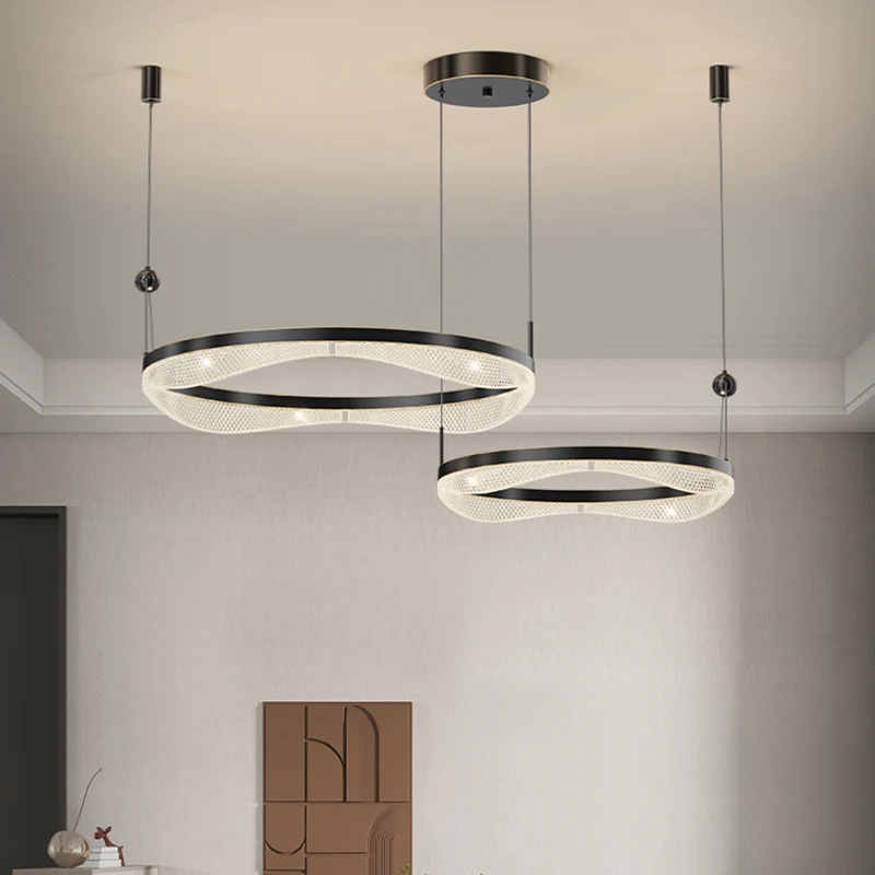 ديكور المنزل الحديث أضواء LED مصابيح إضاءة متدلية لغرفة المعيشة الثريات لغرفة الطعام معلقة ضوء الإضاءة الداخلية