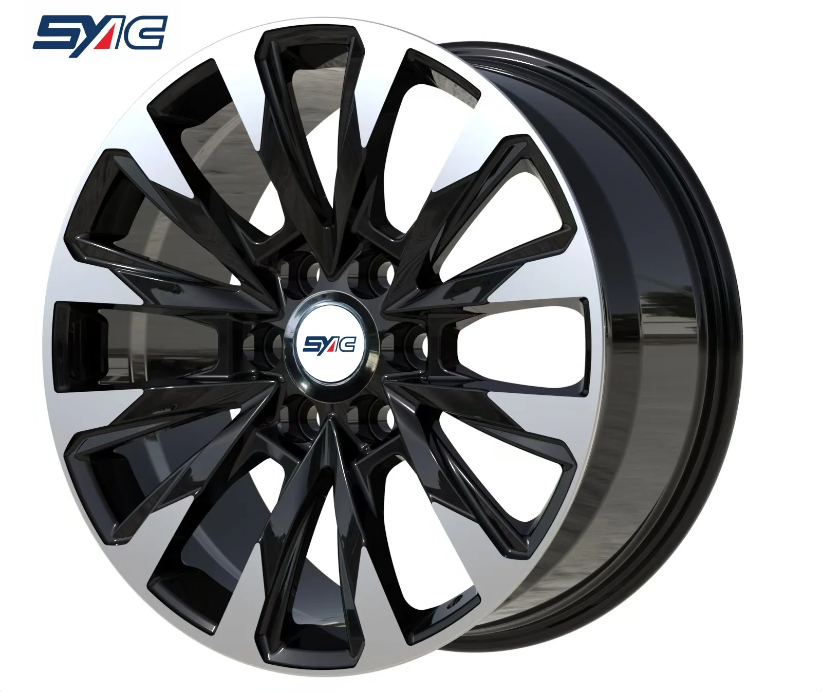 SYAC Hub Roda Tempa Kustom 18-22 Inci Hub Roda Mobil Penumpang Aloi Aluminium Pelek Lubang 4/5/6/8 Cocok untuk Model