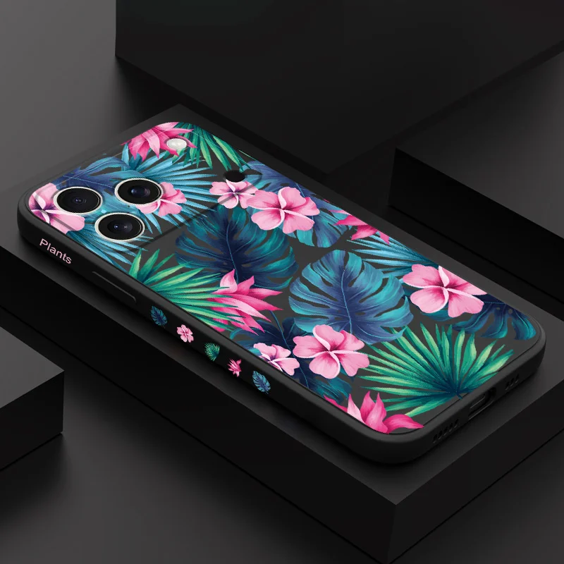

Rainforest Flowers Phone Case For iPhone 17 Air 16 16e 15 14 13 Pro Max Plus Mini Liquid Silicone Soft Cover