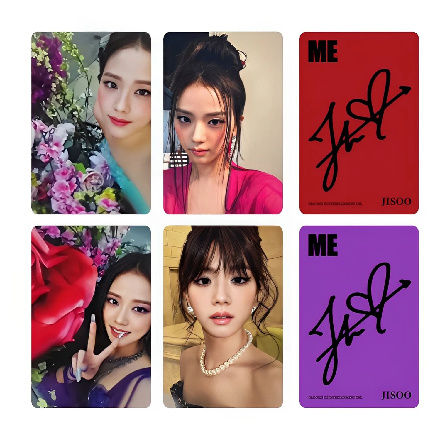 Kim Jisoo 1ST SOLO Album ME Photocards 5pcs Flower Teaser LOMO Cards Double-Sided Paper Cards JISOO Fans Collections