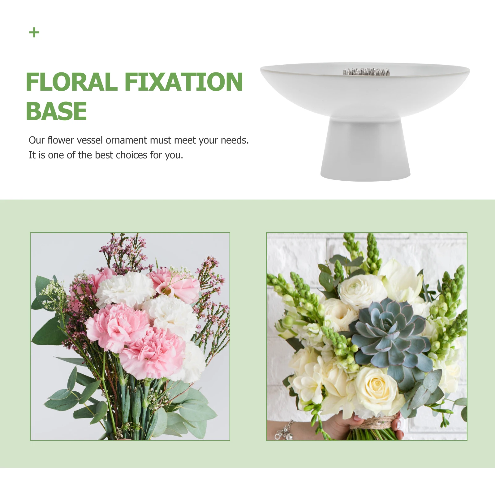 

Tall Flower Utensils Porcelain Base Arrangement Supplies Pedestal Bowl Vase Artificial Holder for Ceramics Floral