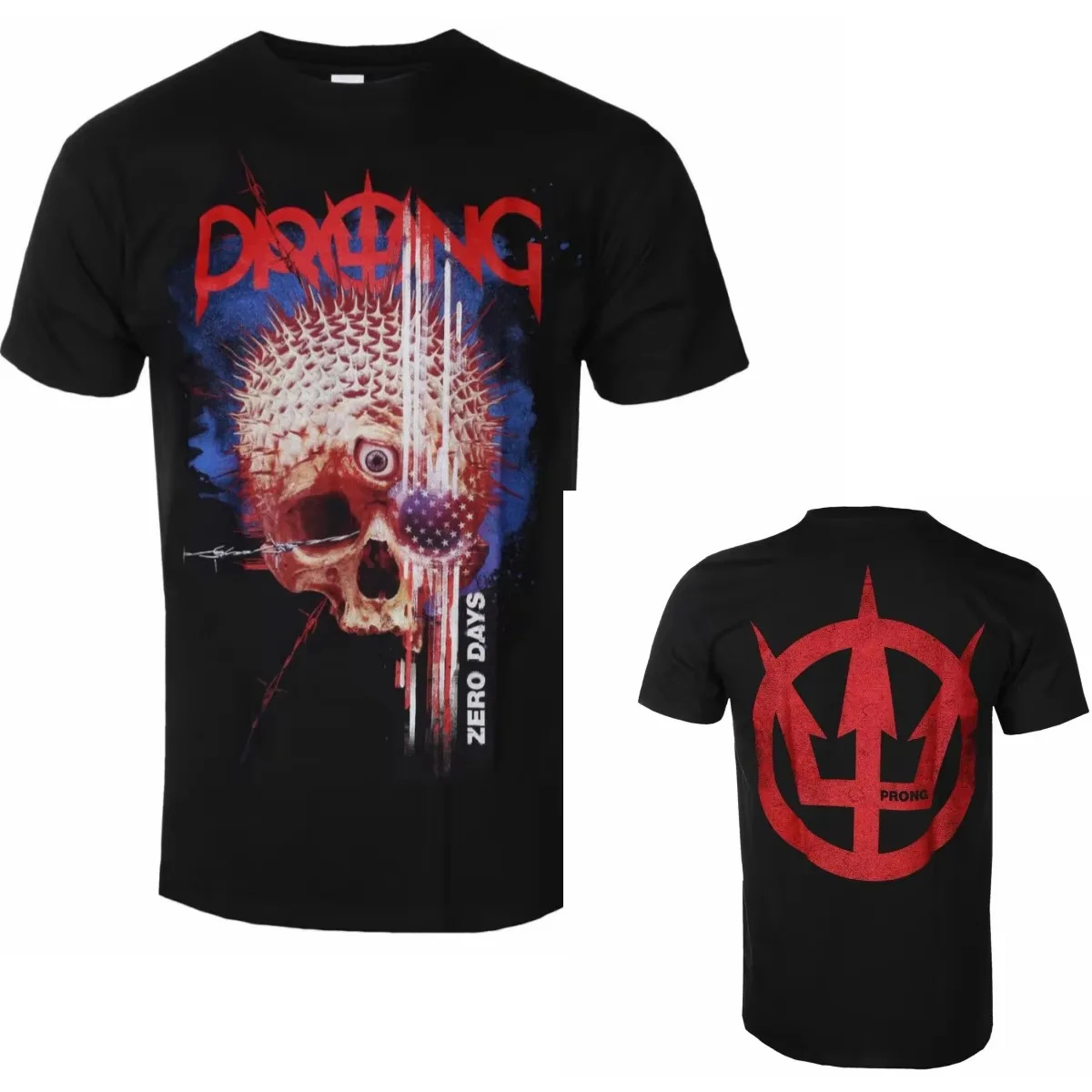 Prong Zero Days Album Two Sided Graphic T-Shirt Cotton Men Women Streetwear Tee