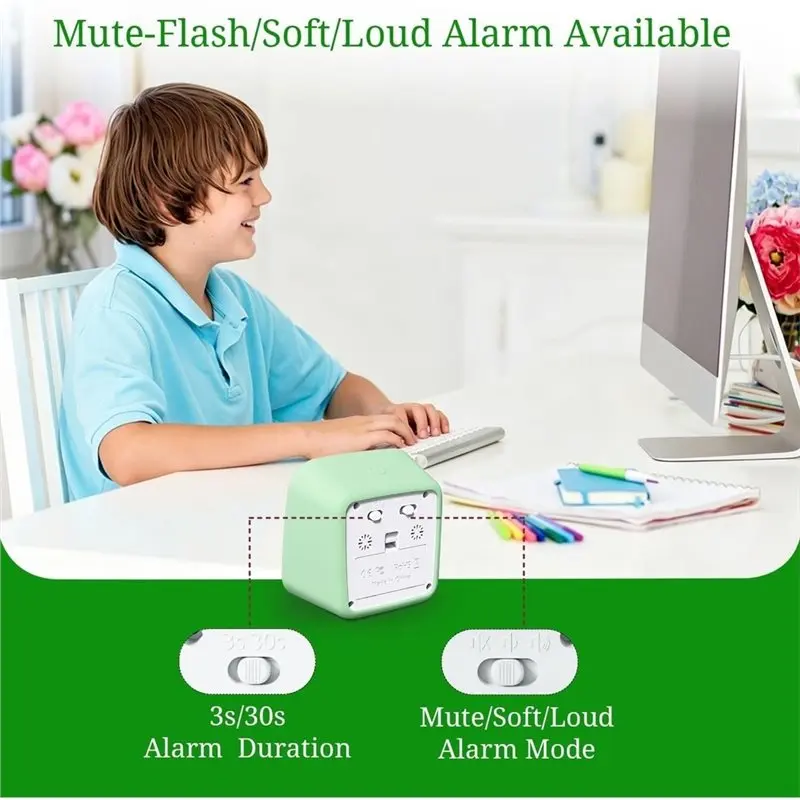 VEHO-Visual Timer For Kids And Adult, 60-Min Countdown Timer,Cute Timer With Silicone Case For Homeschool Study