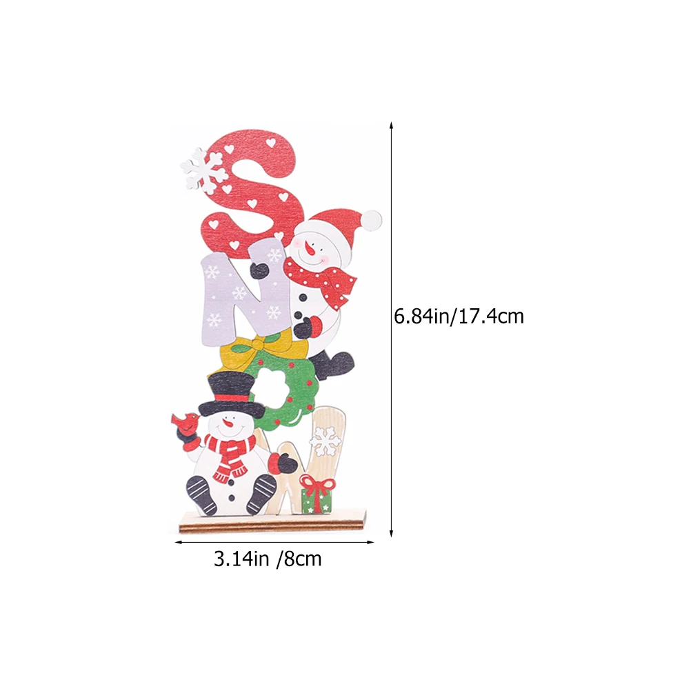 2 Pcs naments Christmas Table Signs Desktop Signs Xmas Desktop Xmas Accessories Home Garden