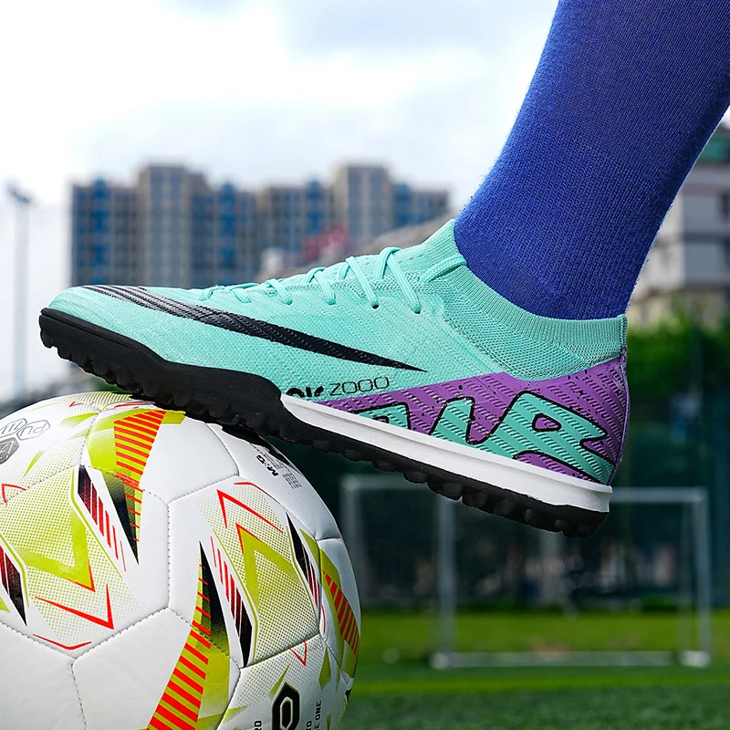 

New Men Futsal Indoor Training Kids Football Boots Cleats Soccer Shoes Sport Match TF/FG Grass Ankle Hot-selling High-quality