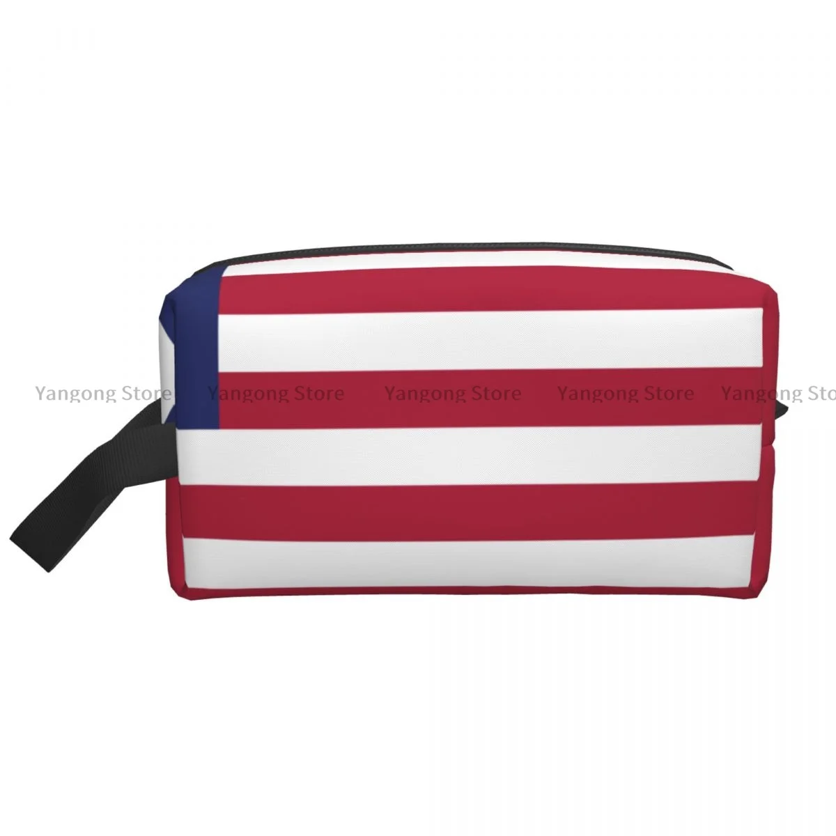 Travel Cosmetic Bag Zipper Wash Toiletry Bag Liberia Flag Makeup Organizer Portable Storage Pouch