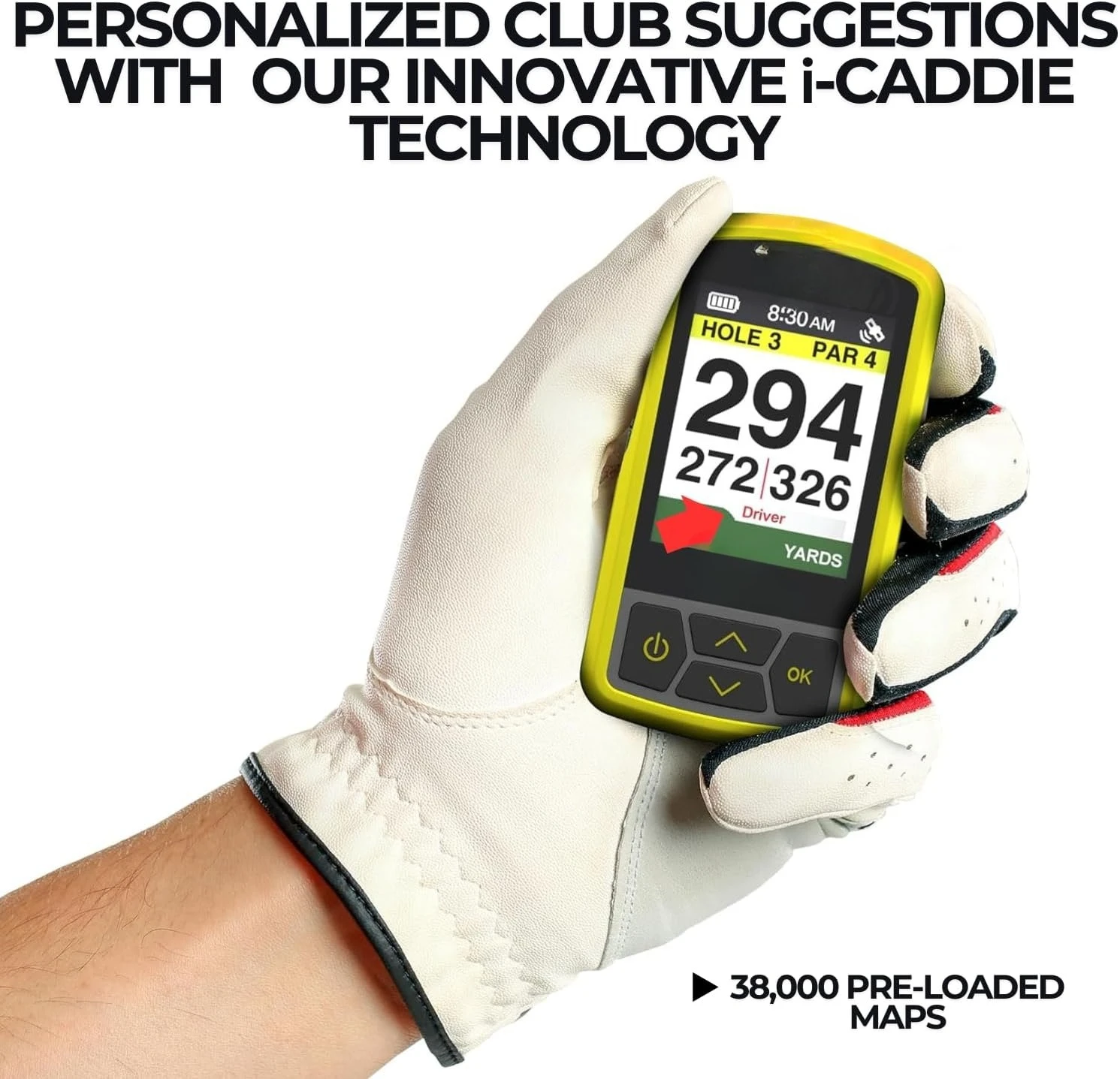 

6000 Handheld Golf GPS Water-Resistant Color Display With 38,000 Course Maps & Scorekeeper Model may vary