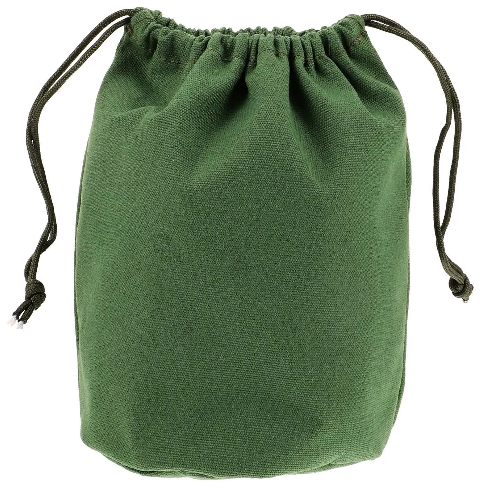 

Storage Drawstring Pocket Canvas Bag Camping Container Retro Dishware Backpack Outdoor Tool