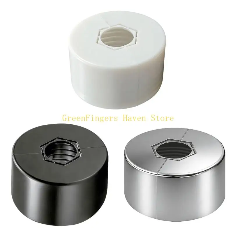 

F68D Shower Kitchen Faucet Decorative Cover Adjustable Showerhead Faucet Decoration Cover Plastic Wall Flange Enduring