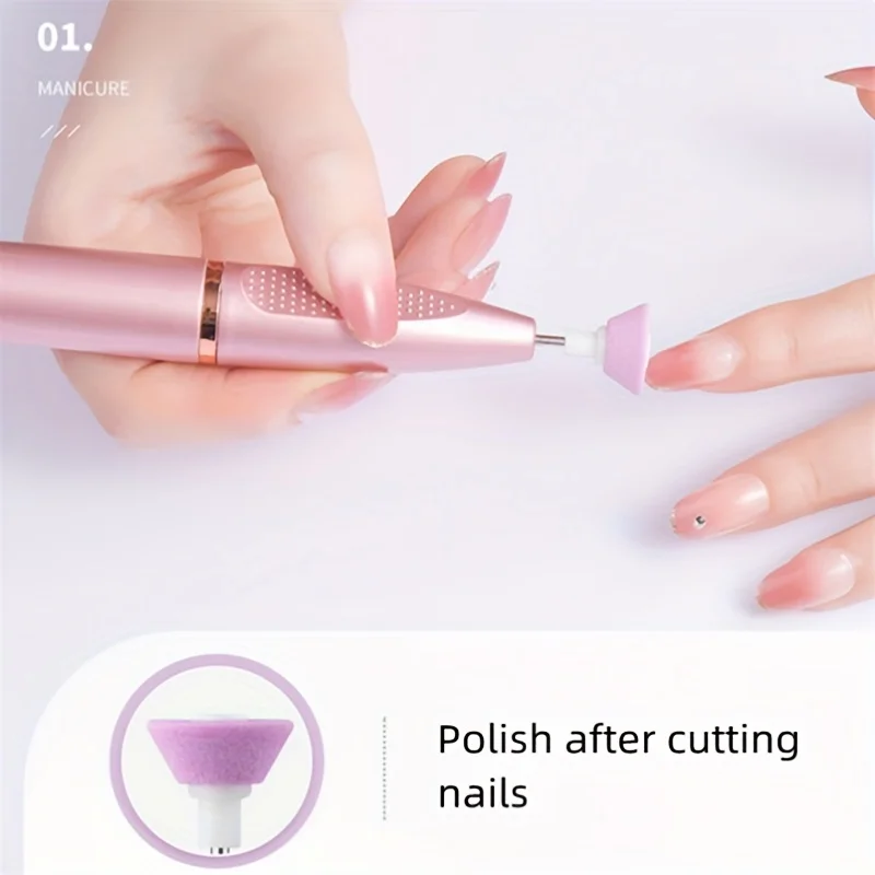 Portable Electric Nail Grinder, Acrylic Nail Kit, Professional Nail Polish Set with Variable Speed Electric Nail File Tool Suita