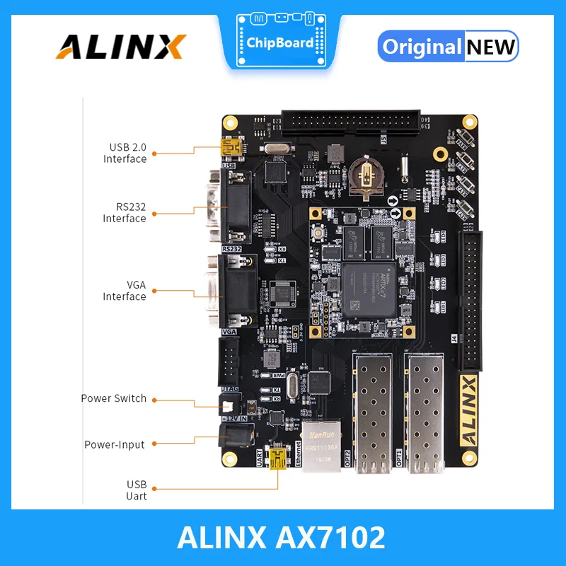 2026 ALINX AX7102: XILINX Artix-7 XC7A100T A7 SoMs SFP Gigabit Ethernet VGA Evaluation Board