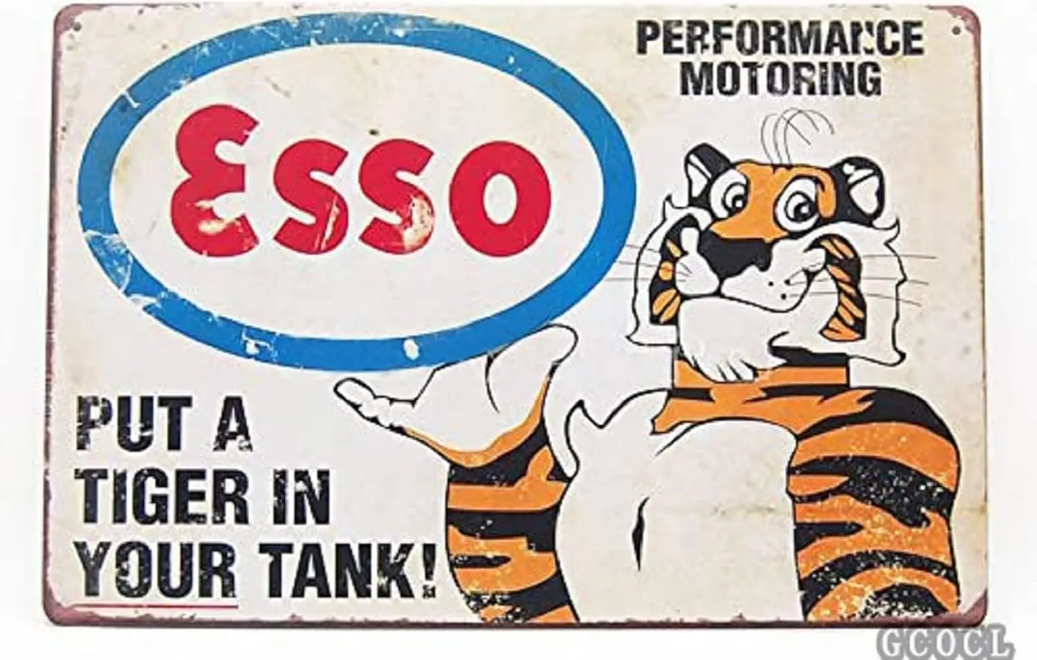 Esso Put a Tiger in Your Tank, Metal Tin Sign, Wall Decorative Sign for Bar Pub Garage Hotel Wall Plaque