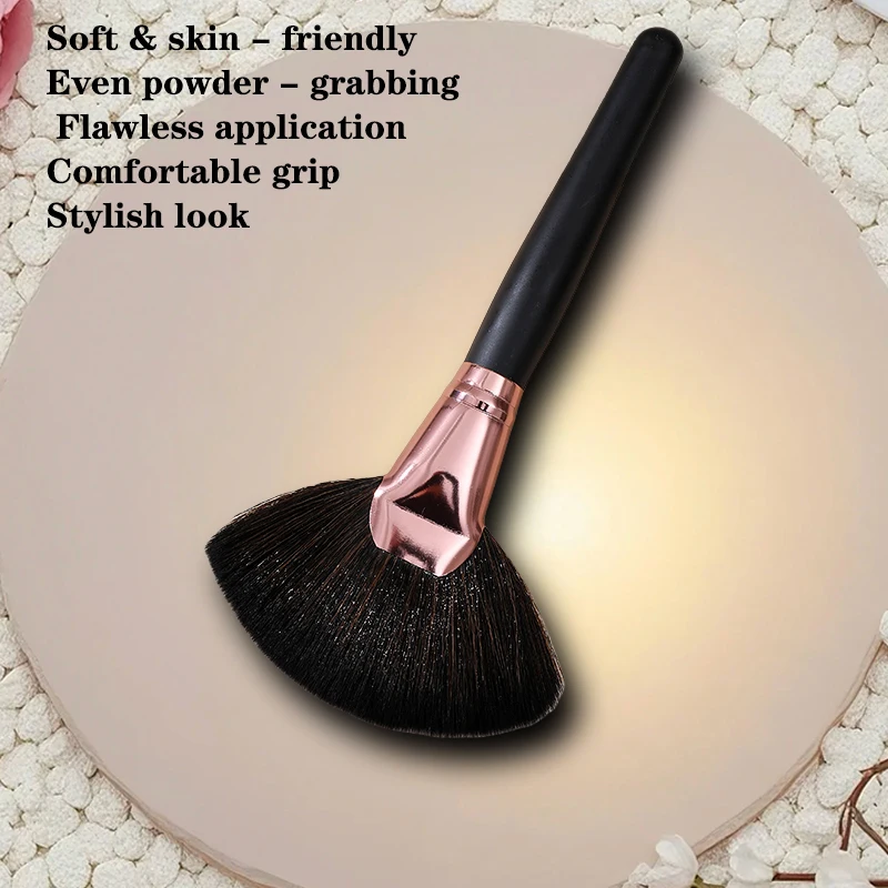 부드럽고 피부 친화적인 메이크업 브러쉬! 이븐 파우더 - 끈적임 없이 완벽하게 바르고, 편안한 그립감, 스타일리시한 디자인.
