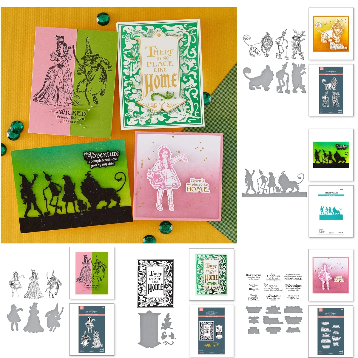 

Tin Man Scarecrow Lion Dorothy Witches Metal Cutting Dies Hot Foil for DIY Making Card Scrapbook Embossed Paper Album Craft