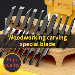 Power Carving Chisel Blade Carpentry 5/10/20pc Sculpt Blade Root Carving Pen Knife for Lithium/plug-in Electric Carving Machine