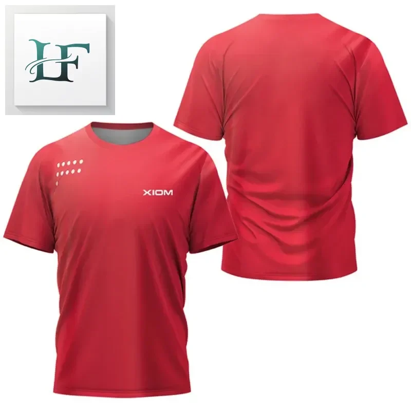 التدرج نمط الرجال تنس طاولة تي شيرت جديد الرجال الصيف تنس الريشة تي شيرت أعلى تنس الطاولة نادي سريعة الجافة قصيرة الأكمام #3