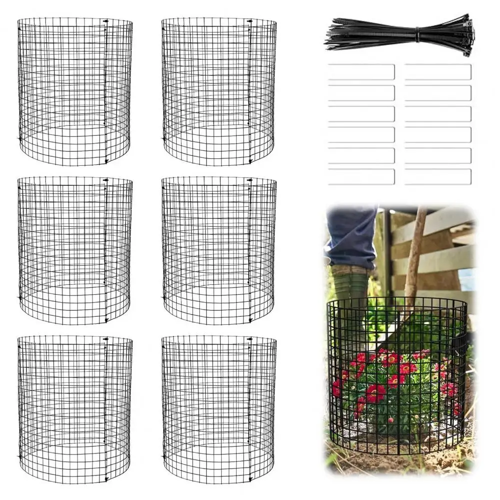 30/42cm Wire Plant Protector From Animals Plant Protection Cage Set Tree Trunk Protector With Ground Stakes Ties For Protection