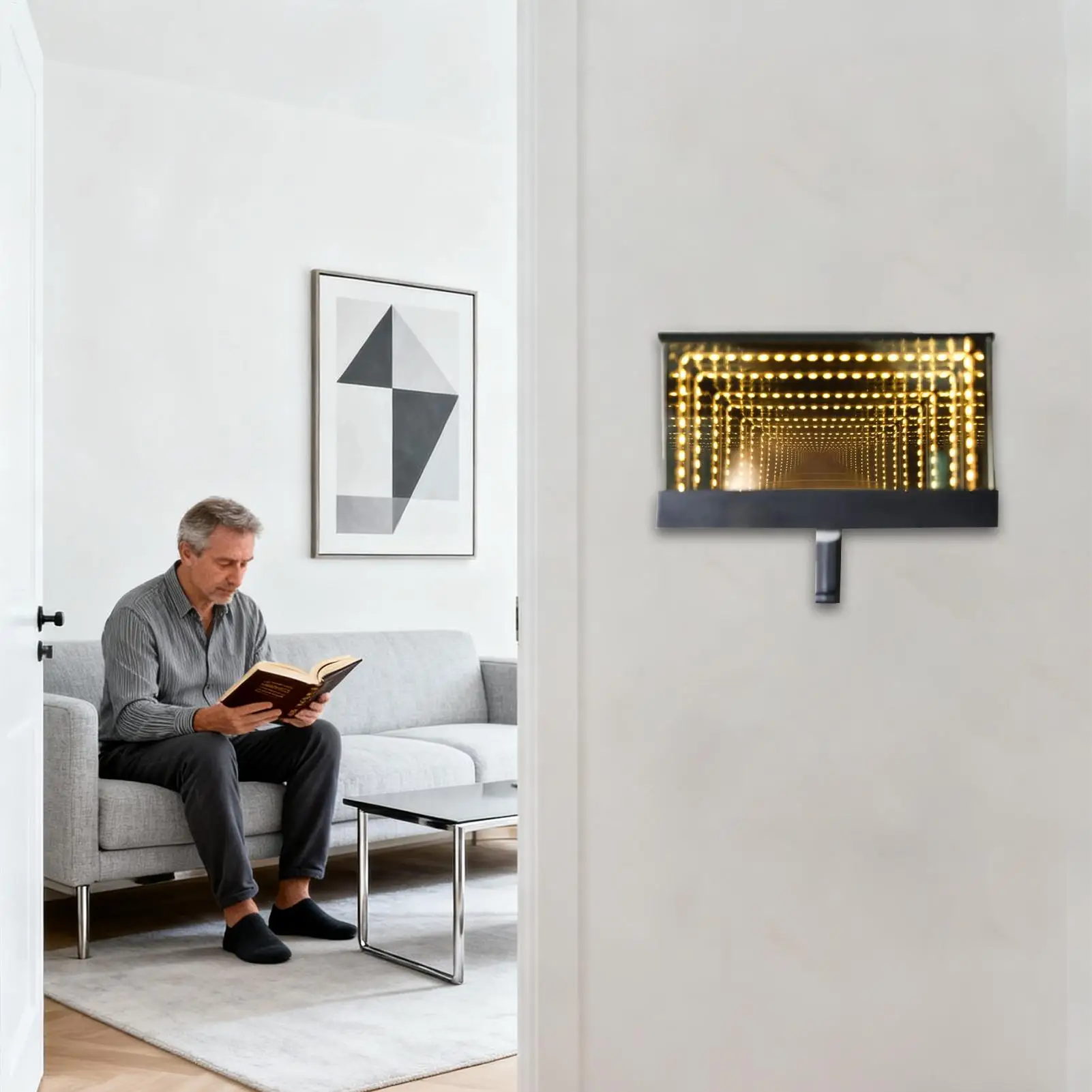 

Держатель для ключей в гараже, 3D светильник, иллюзия, зеркало, вешалка для ключей, стойка для ключей для гаража, прихожей, домашней мастерской, парковочного пространства, двери