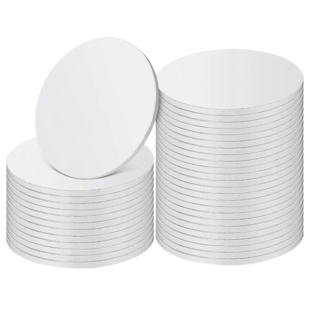 Easy to Use 6/8/10/12/14in Cake Board Base Round Disposable Cake Board Round Cake Tray Pad Wedding Party