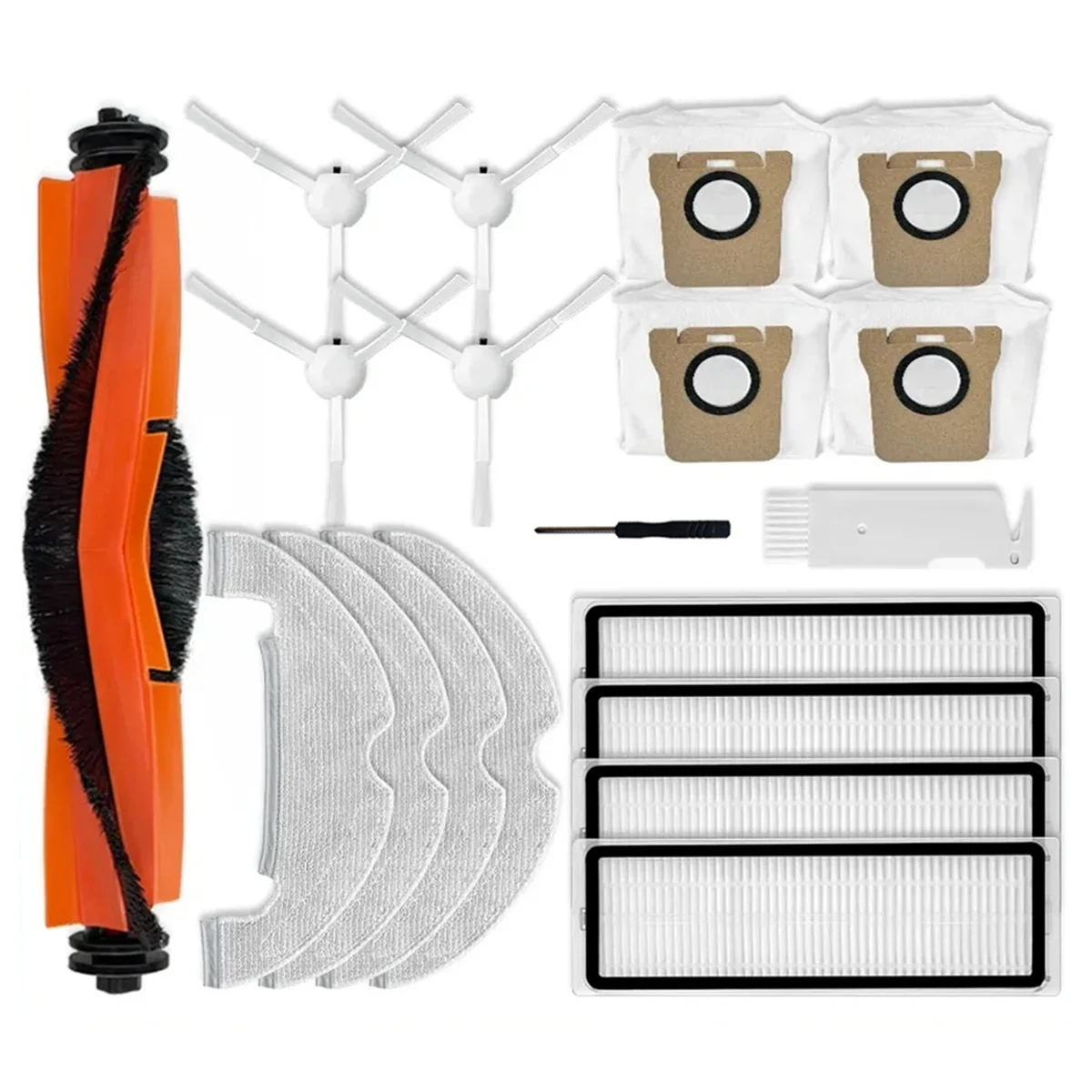 لشاومي روبوت فراغ X10 استبدال إكسسوارات قطع غيار فرشاة جانبية رئيسية فلتر Hepa ممسحة أكياس الغبار القماش